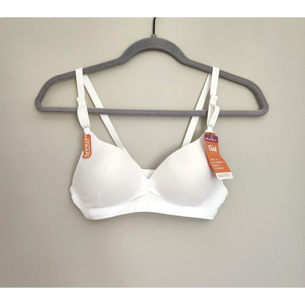 Warners Play It Cool Stay Cool Dry Wireless Lift Comfort Bra White RN3281A 34A